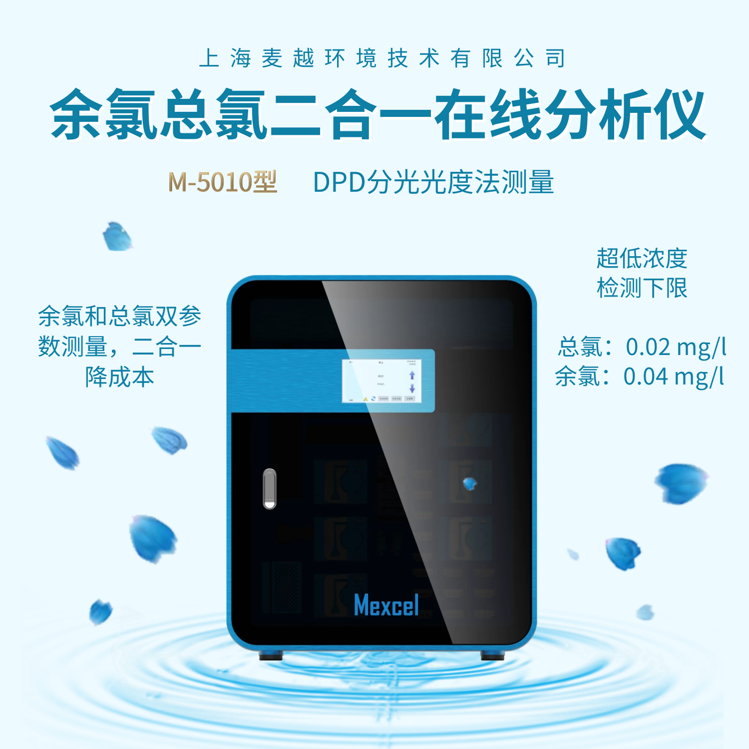 余氯分析儀總氯測定儀，余氯總氯二合一在線分析儀